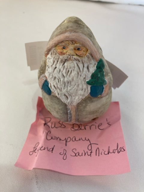 Russ Berrie & Co. Gray Clay Santa Holiday Item
