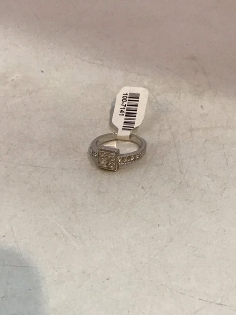 Silver Rhinestone Ring