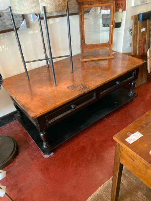 Arhaus Copper Trim Coffee Black/Copper Table