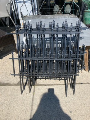 Fences Black Metal Panel Set of 8 Misc
