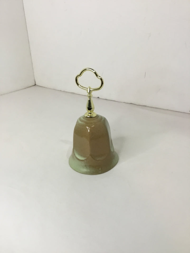 FRANKOMA Mid Century Green Pottery Bell