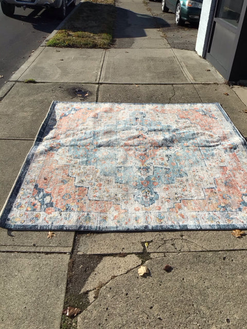 Polypropelyne Square Multi-Color Rug