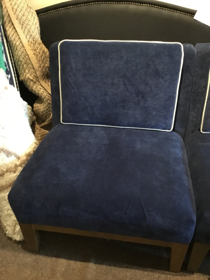 Kimball Polyester Blue/White Chair