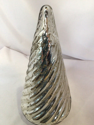 Silver Mercury Glass Christmas Tree Holiday Item