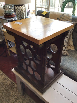 Wood Wine Rack Brown Table