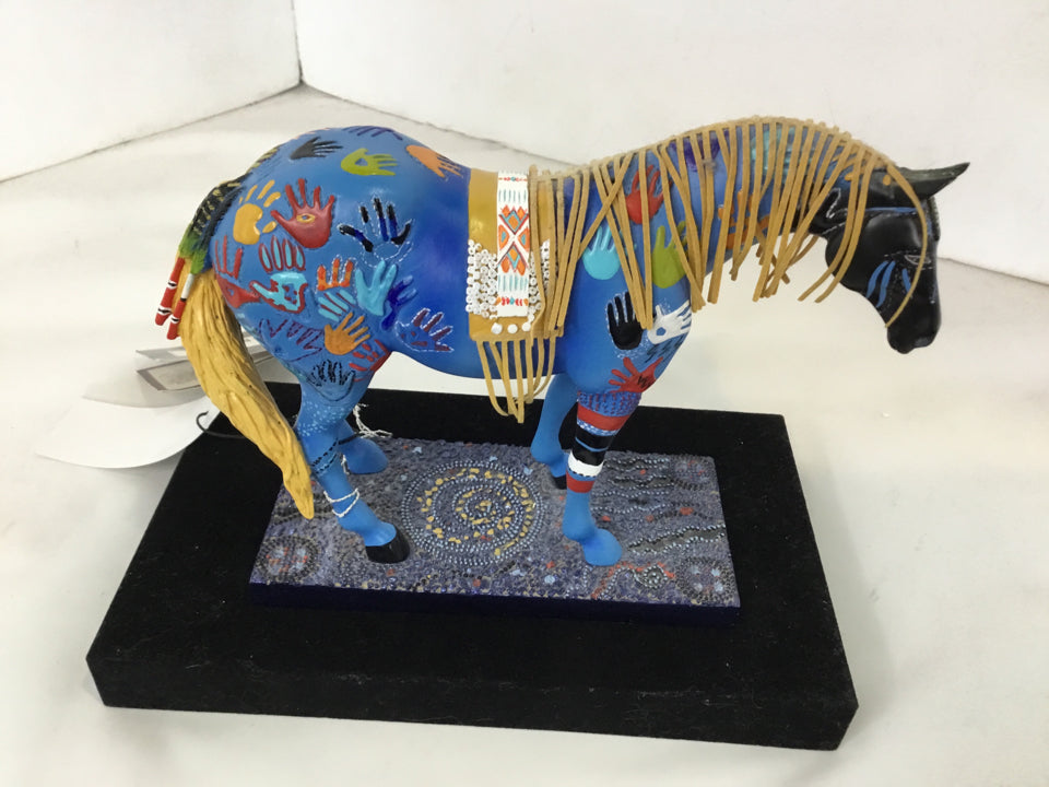 Multi-Color Horse w/Box Figurine