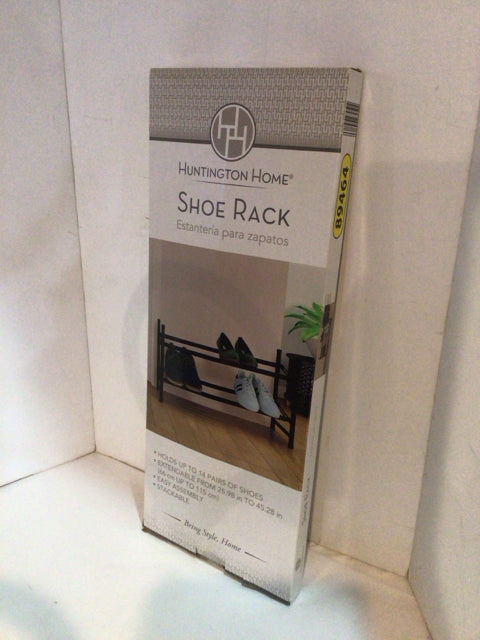 Black Wood Shoe Rack