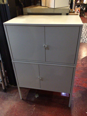 IKEA Metal Doors & Drawers White Chest on Stand