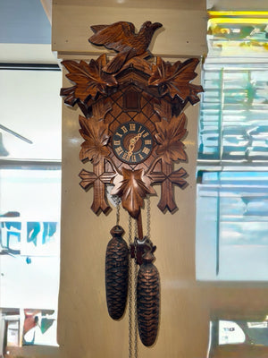 Cuckoo Wood Carved Clock