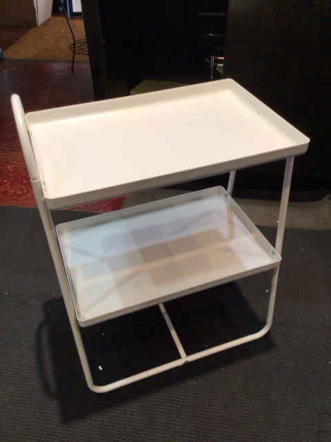 Tiered Metal White Table