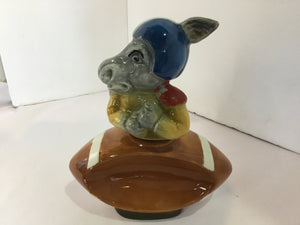 Jim Beam Brown Ceramic Donkey Decanter