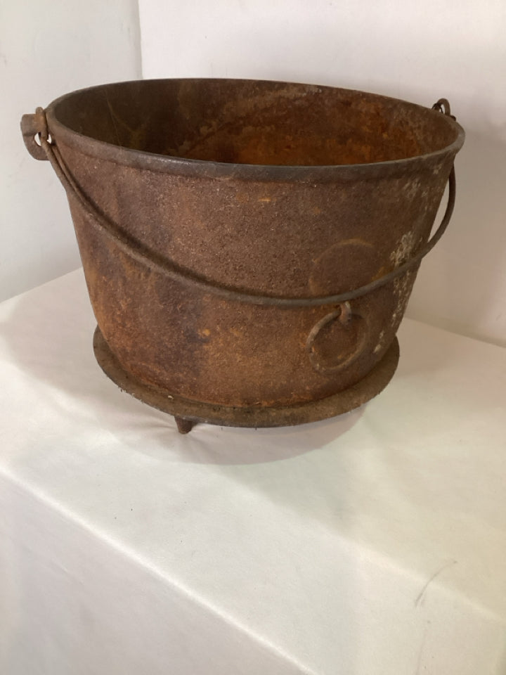 Antique Rust Cast Iron Cauldron