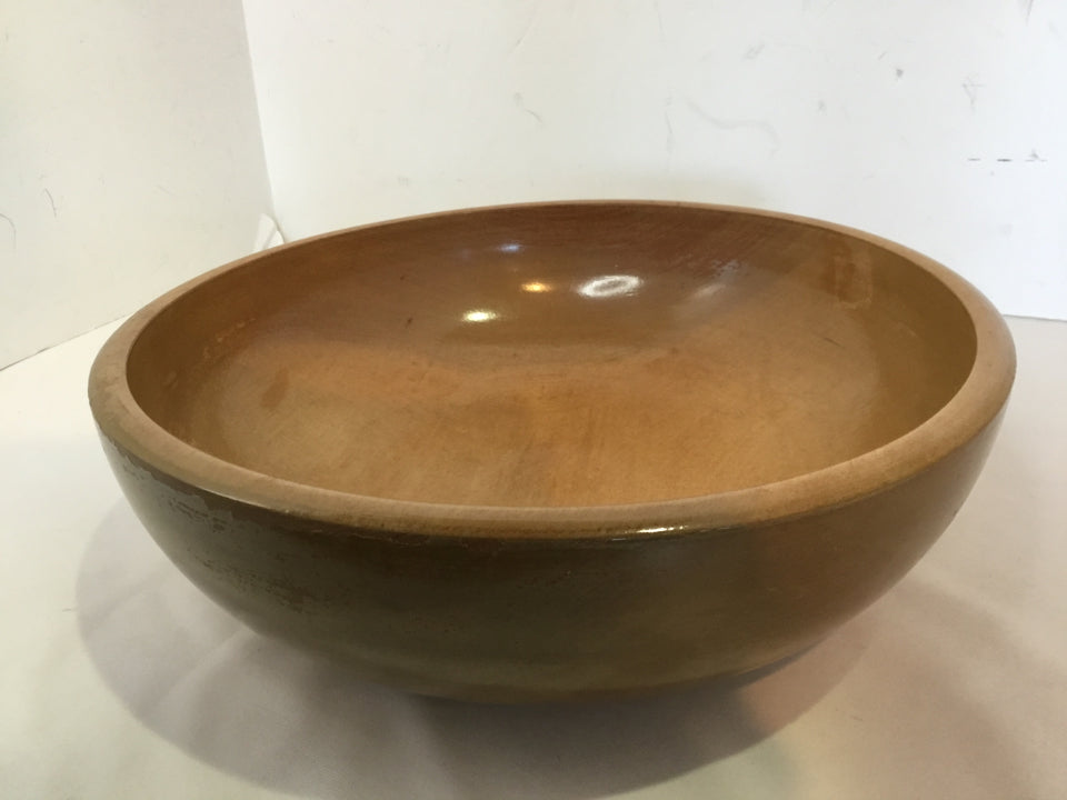 Tan Wood Bowl