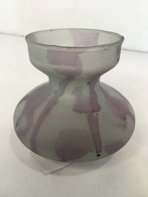 Purple Frosted Glass Vase