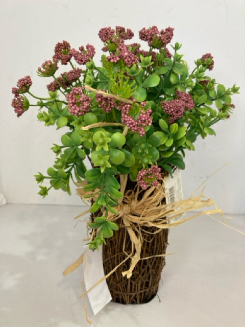 Purple/Green Faux Flowers