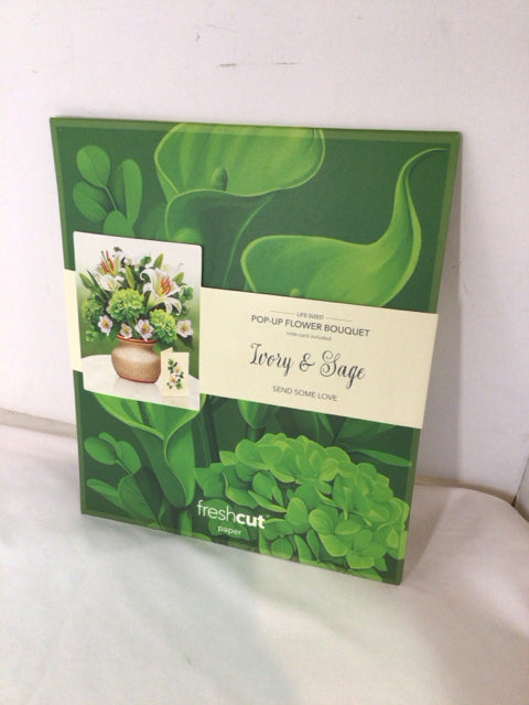 Pop-Up Multi-Color Paper Flowers 3D Card