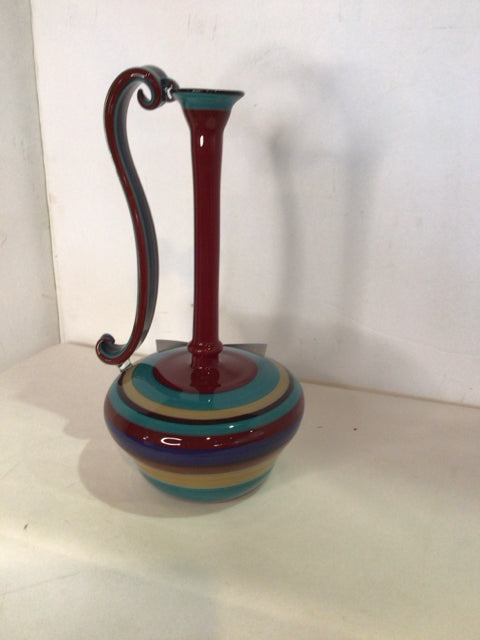 Red/Blue Glass Vase