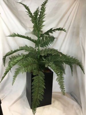 Green Plaster Fern Faux Plant