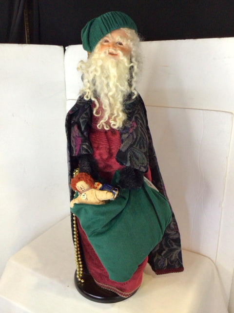 Vintage Christmas Red/Gold Figure Santa Holiday Item