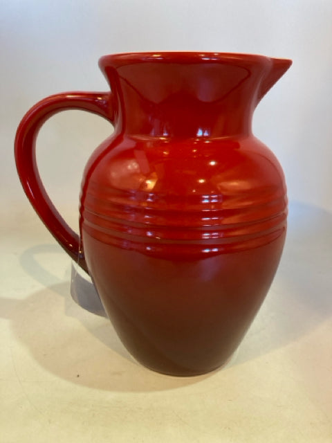 Le Creuset Red Stoneware Pitcher