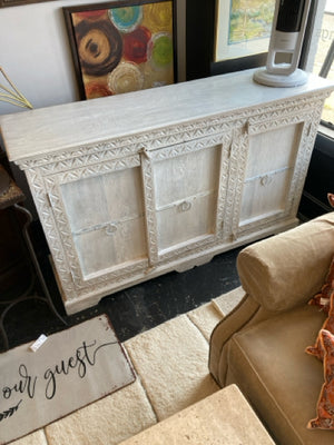 Wayfair Wood 3 Door White Washed Buffet/Sideboard 3YBLYA3D