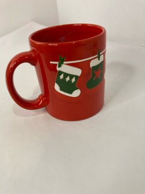 Waechtersbach Vintage Red/Green Ceramic Mug Stocking Holiday Item