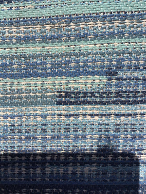Opal House Outdoor/Outside Polyester 5 x 7 Blue/White Rug