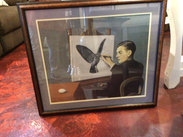 Gray/Multi Man Framed Art