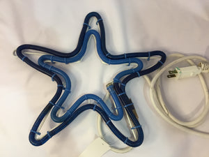 Wall Decoration Rubber Star Blue Light Fixture