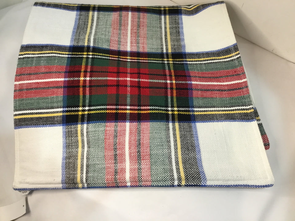 Pottery Barn Red/white Plaid Table Runner