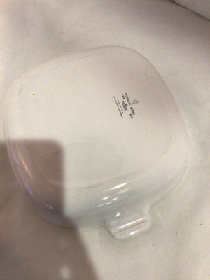 Corningware White/Blue Ceramic Floral W/Lid Baking Dish