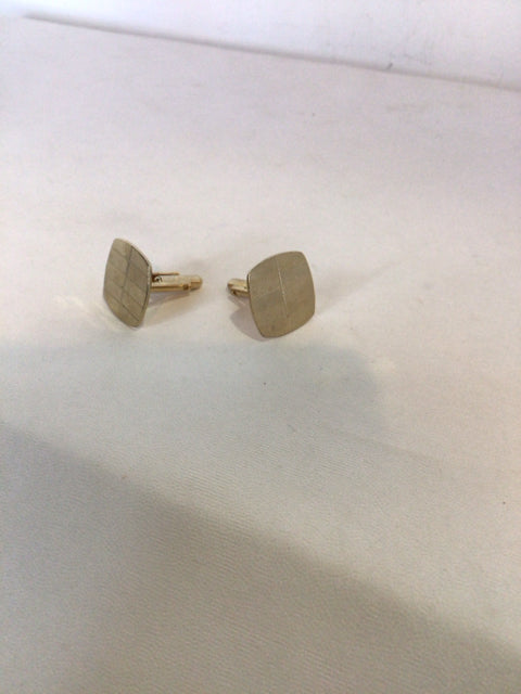 Vintage Metal Gold Cuff Links
