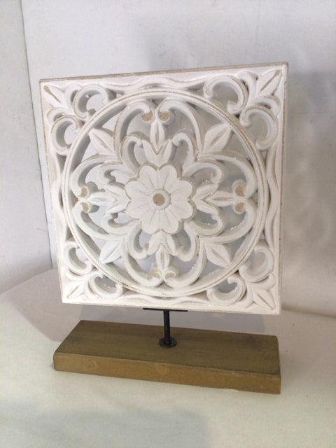 White Wood Cut Out Decoration