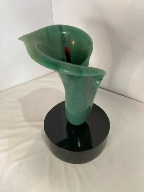 Green Marble Calla Lillies Statue