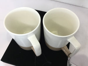 Starbucks Set of 2 Cream/Brown Ceramic Mug