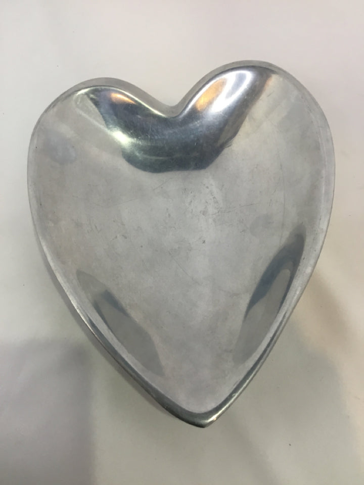 Nambe Silver Aluminum Heart Bowl