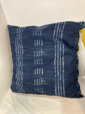 Blue/Tan Polyester Pillow