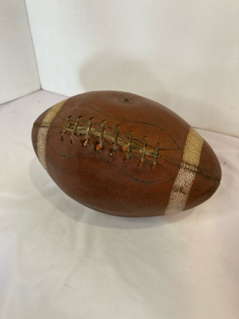 Vintage Brown Leather Football Ball
