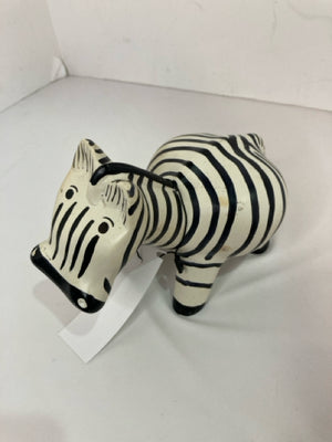 Black/White Soapstone Zebra Figurine