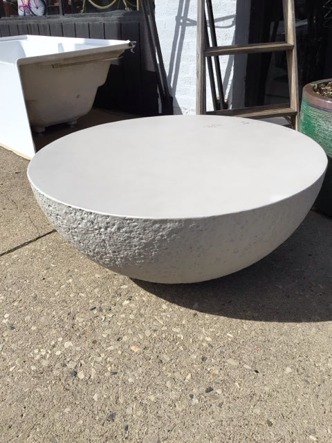 Pottery Barn Coffee Concrete Round Gray Table
