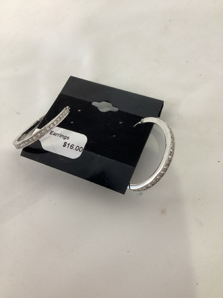 Silver/Purple Circle Earrings