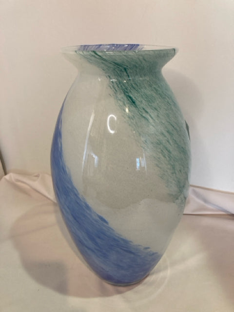 Blue/White Glass Vase