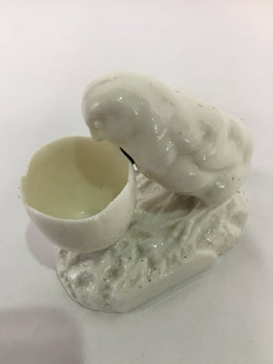 Cream Ceramic Bird Egg Cup