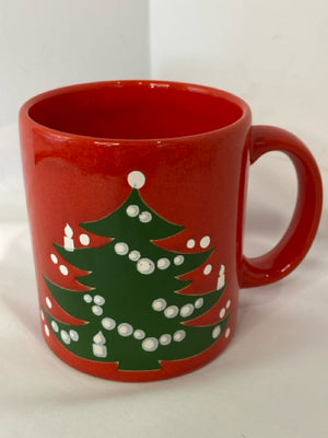 Waechtersbach Vintage Red/Green Ceramic Mug Christmas Tree Holiday Item