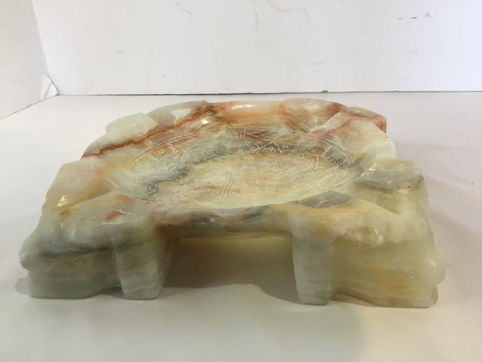 Cream/Multi Marble Ash Tray