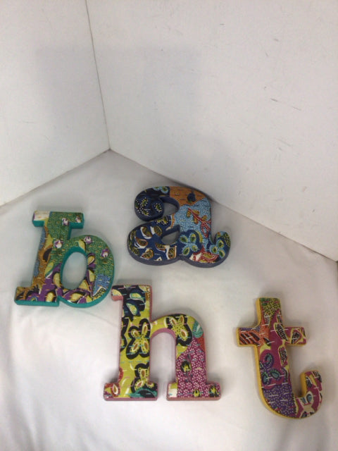 Anthropologie Multi Fabric Bath Sign