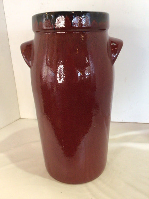 Eddie Bauer Red Ceramic Planter