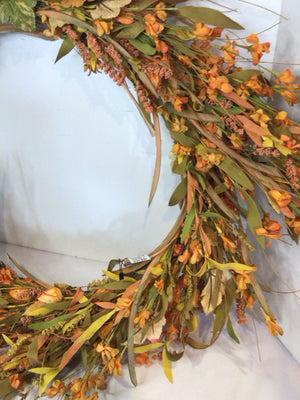 Fall Orange/Brown Wreath Holiday Item