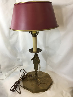 Chapman Red Brass Frog Lamp