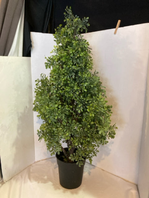 Topiary Green Boxwood In Planter Faux Tree